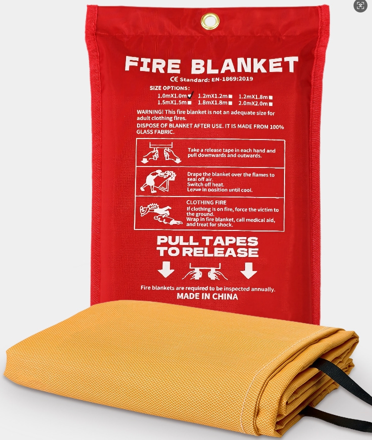 Silicone fire blanket (bagged)